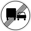 3.23 конец зоны запрещения обгона грузовым автомобилям